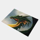 Green Dragon Fantasy Fußmatte (Schrägansicht)