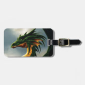 Green Dragon Fantasy Gepäckanhänger (Vorderseite horizontal)