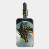 Green Dragon Fantasy Gepäckanhänger (Vorderseite vertikal)