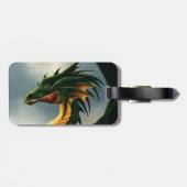 Green Dragon Fantasy Gepäckanhänger (Rückseite horizontal)