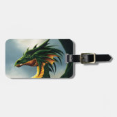 Green Dragon Fantasy Gepäckanhänger (Vorderseite horizontal)