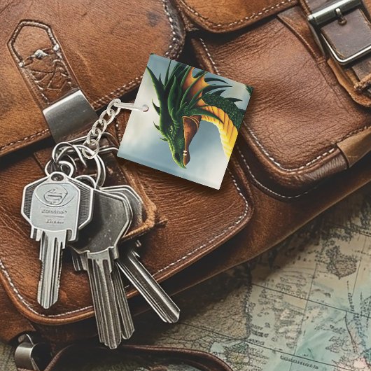 Green Dragon Fantasy Schlüsselanhänger