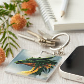 Green Dragon Fantasy Schlüsselanhänger (Vorderseite rechts)