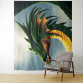 Green Dragon Fantasy Wandteppich (Beispiel)