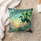 Green Dragon Kissen (Decke)