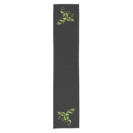 Green Dragon Kurzer Tischläufer (Vorderseite)