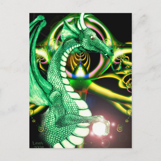 Green Dragon ~*Lore*~ Postkarte (Vorderseite)