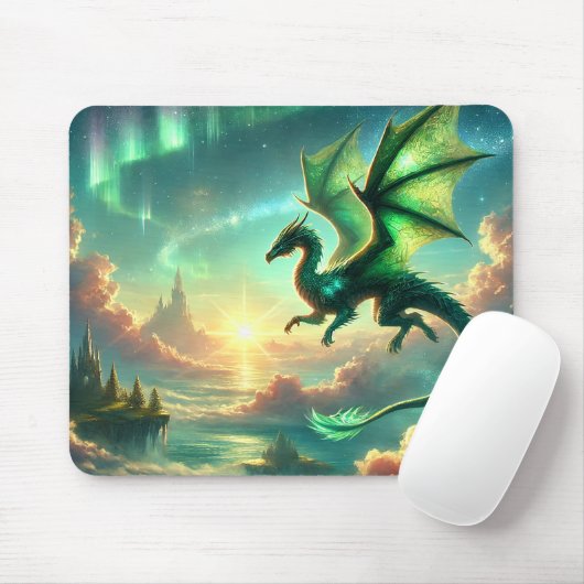 Green Dragon Mousepad (Mit Mouse)