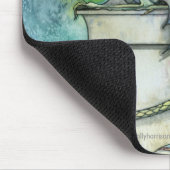 Green Dragon Mousepad von Molly Harrison (Ecke)
