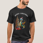Green Dragon on Christmas Eve T-Shirt (Vorderseite)