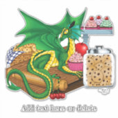Green Dragon Pastry Koch Aufkleber (Vorderseite)