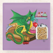 Green Dragon Pastry Koch Glasuntersetzer (Vorderseite)