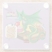 Green Dragon Pastry Koch Glasuntersetzer (Rückseite)