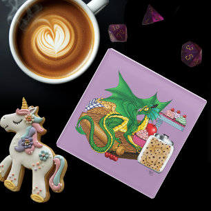 Green Dragon Pastry Koch Glasuntersetzer
