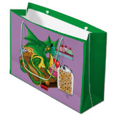 Green Dragon Pastry Koch Große Geschenktüte (Vorderseite Schrägansicht)