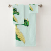 Green Dragon Portrait Badhandtuch Set (Insitu)