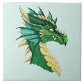 Green Dragon Portrait Fliese (Vorderseite)