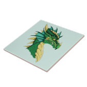 Green Dragon Portrait Fliese (Seite)