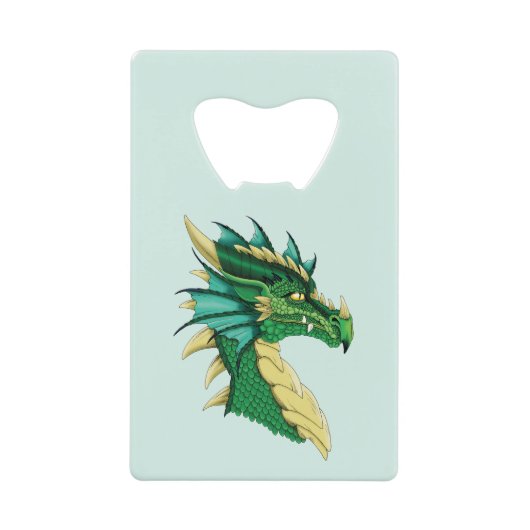 Green Dragon Portrait Geldbeutel Flaschenöffner (Vorderseite)
