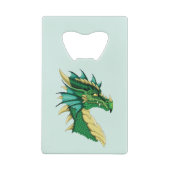 Green Dragon Portrait Geldbeutel Flaschenöffner (Rückseite)