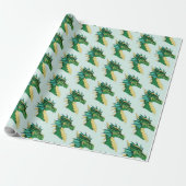 Green Dragon Portrait Geschenkpapier (Ungerollt)
