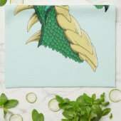 Green Dragon Portrait Geschirrtuch (Gefaltet)