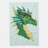 Green Dragon Portrait Geschirrtuch (Vertikal)