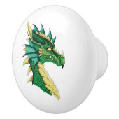 Green Dragon Portrait Keramikknauf (Rechts)