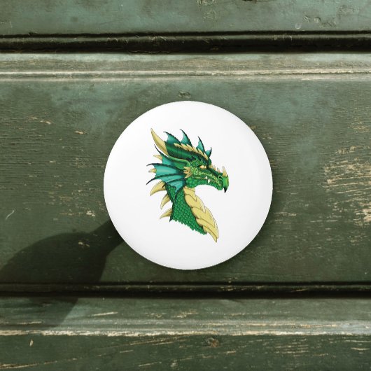 Green Dragon Portrait Keramikknauf
