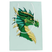 Green Dragon Portrait Mittlere Geschenktüte (Vorderseite)