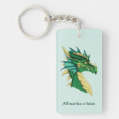 Green Dragon Portrait Schlüsselanhänger (Vorderseite)