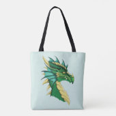 Green Dragon Portrait Tasche (Rückseite)