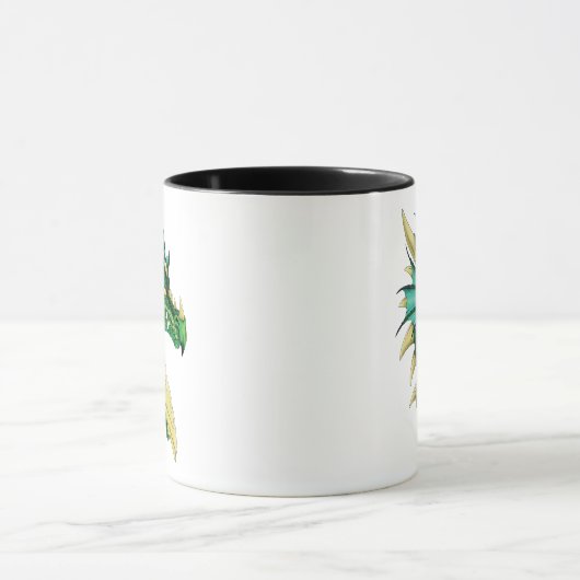 Green Dragon Portrait Tasse (Zentrum)