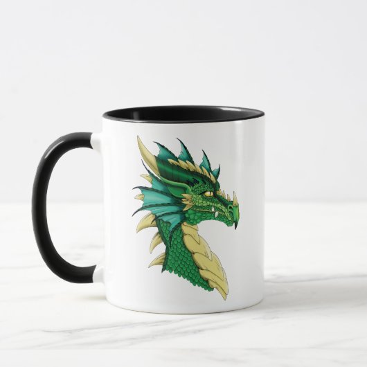Green Dragon Portrait Tasse (Links)