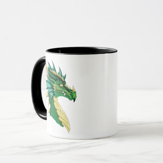 Green Dragon Portrait Tasse (Vorderseite Links)