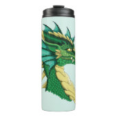 Green Dragon Portrait Thermosbecher (Vorderseite)