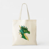 Green Dragon Portrait Tragetasche (Rückseite)
