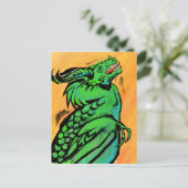 Green Dragon Postcard Postkarte (Stehend Vorderseite)