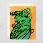 Green Dragon Postcard Postkarte (Vorne/Hinten)