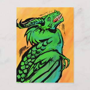 Green Dragon Postcard Postkarte