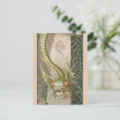 Green Dragon Postkarte (Stehend Vorderseite)