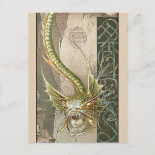 Green Dragon Postkarte