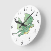 Green Dragon Runde Wanduhr (Winkel)