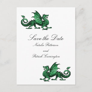 Green Dragon Save the Date Postkarte
