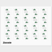 Green Dragon Save the Date Stickers (Blatt)