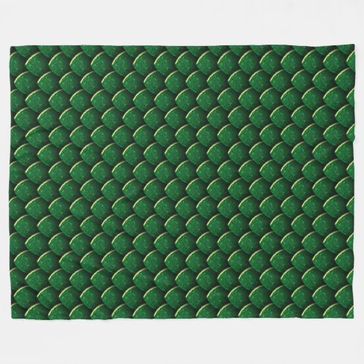 Green Dragon Scale Fleecedecke (Vorderseite (Horizontal))