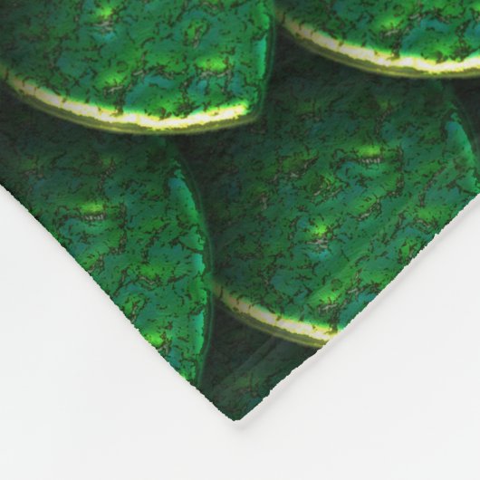 Green Dragon Scale Fleecedecke (Ecke)