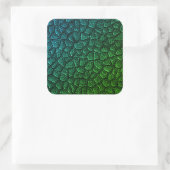 Green Dragon Scale Quadratischer Aufkleber (Tasche)