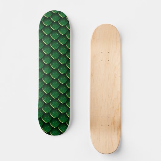 Green Dragon Scale Skateboard (Vorderseite)