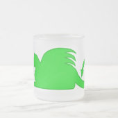 Green Dragon Silhouette Mattglastasse (Mittel)